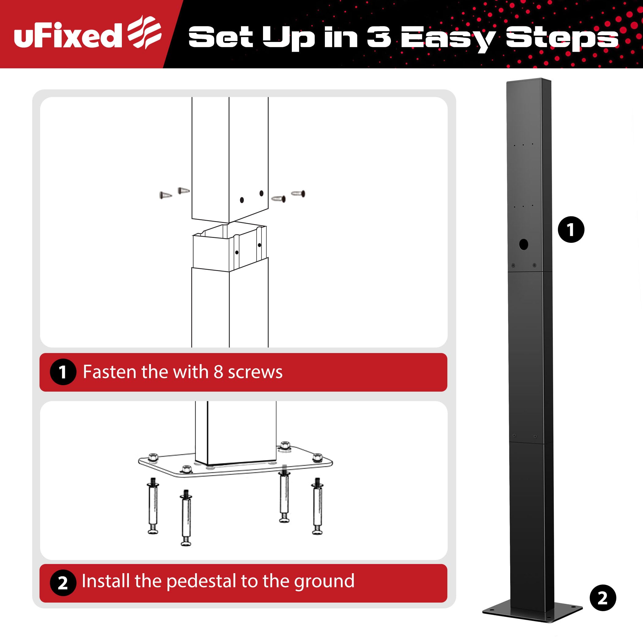Amazon | Ufixed テスラ Gen3 EV充電ステーション用屋根付き耐候性台座